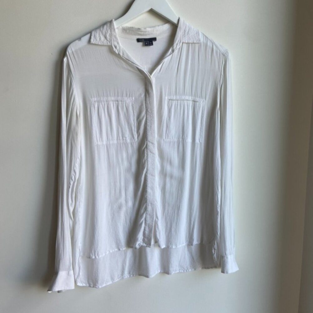 VINCE White Button Down Shirt